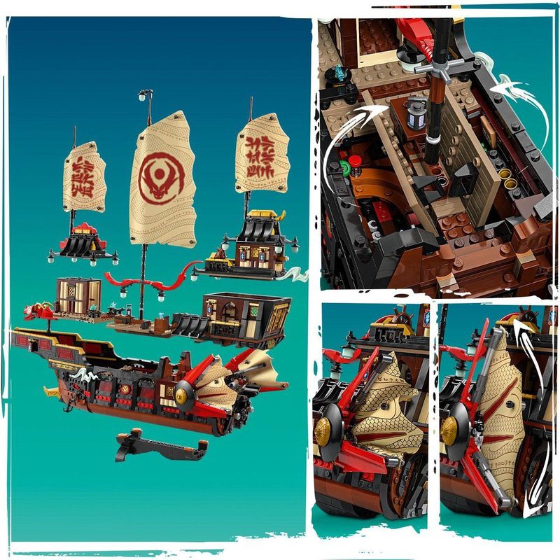 LEGO NINJAGO - Tempel Bounty Schip - Interactief Boot - Inclusief 6 Minifiguren