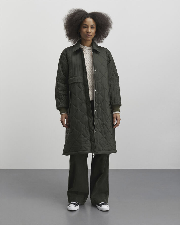 Mads Nørgaard - Copenhagen Recy Shine Clio Coat Grøn