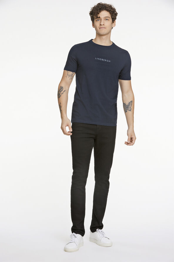Lindbergh Lindbergh print tee S/S Navy
