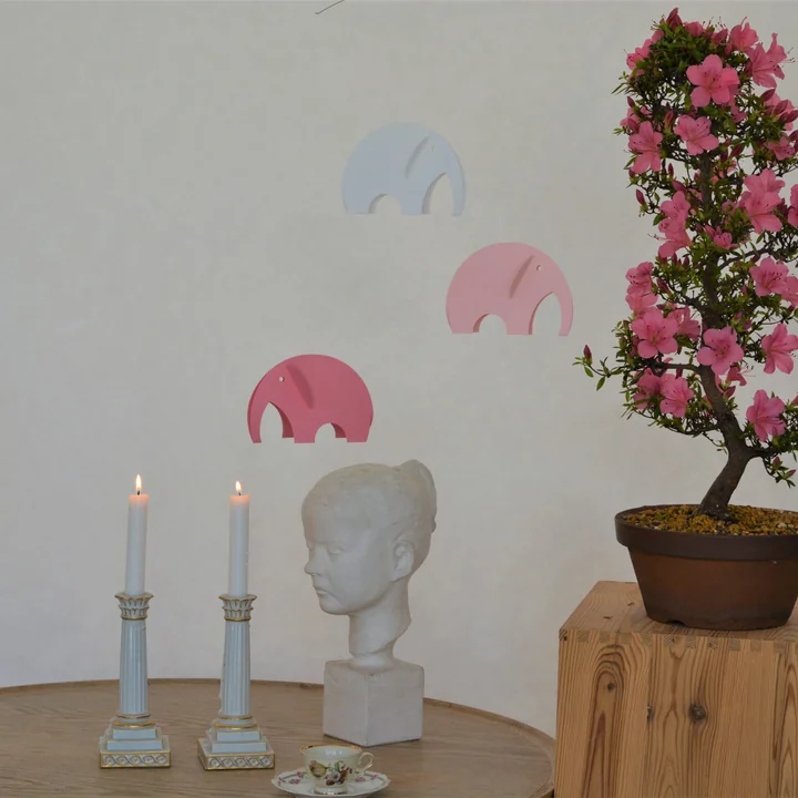 Flensted Mobiles - Olephants Mobile, blau