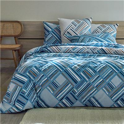 Linge de lit motif losanges - BECQUET CRÉATION