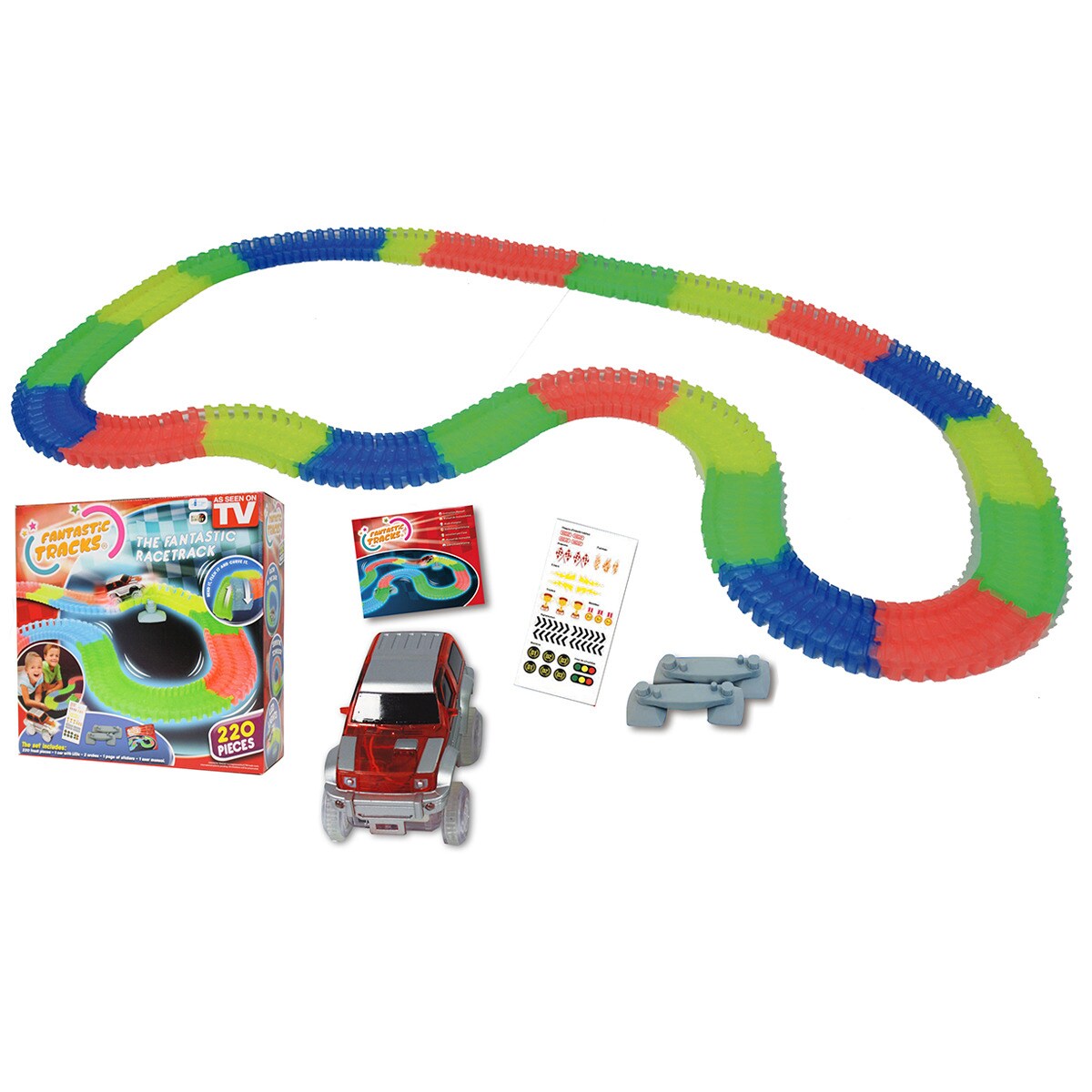 Fantastic Tracks® Autorennbahn - Rennstrecke mit Auto Fantastic Tracks 220 Teile