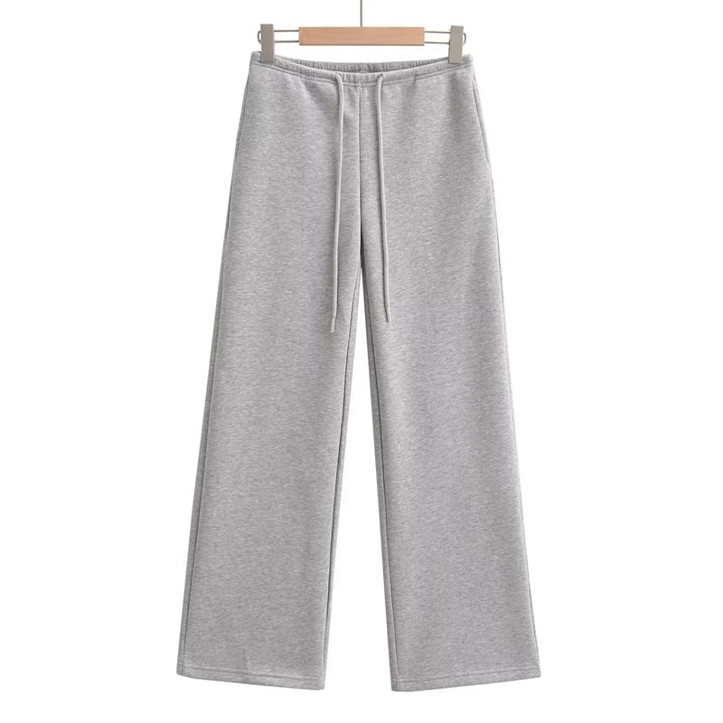 Bazer - Hoge taille effen rechte joggingbroek