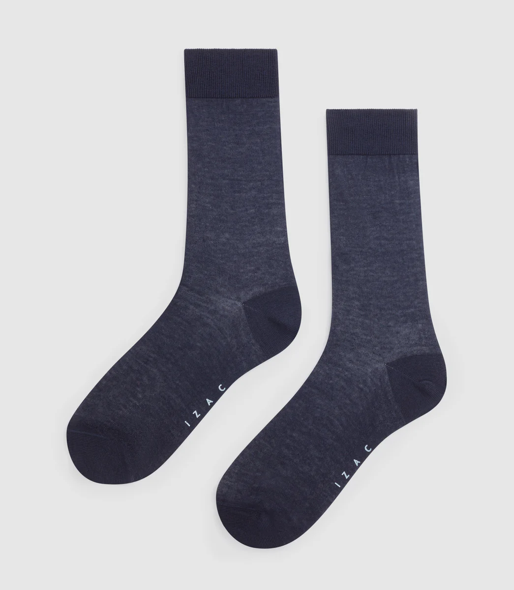 Chaussettes fil d'Ecosse marine RSEY