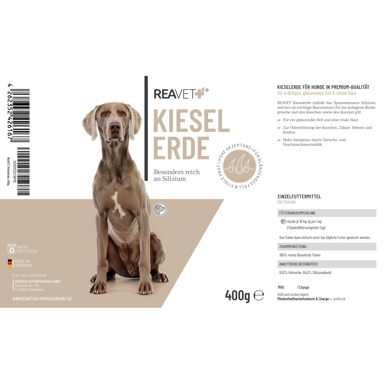 REAVET Kieselerde 400g