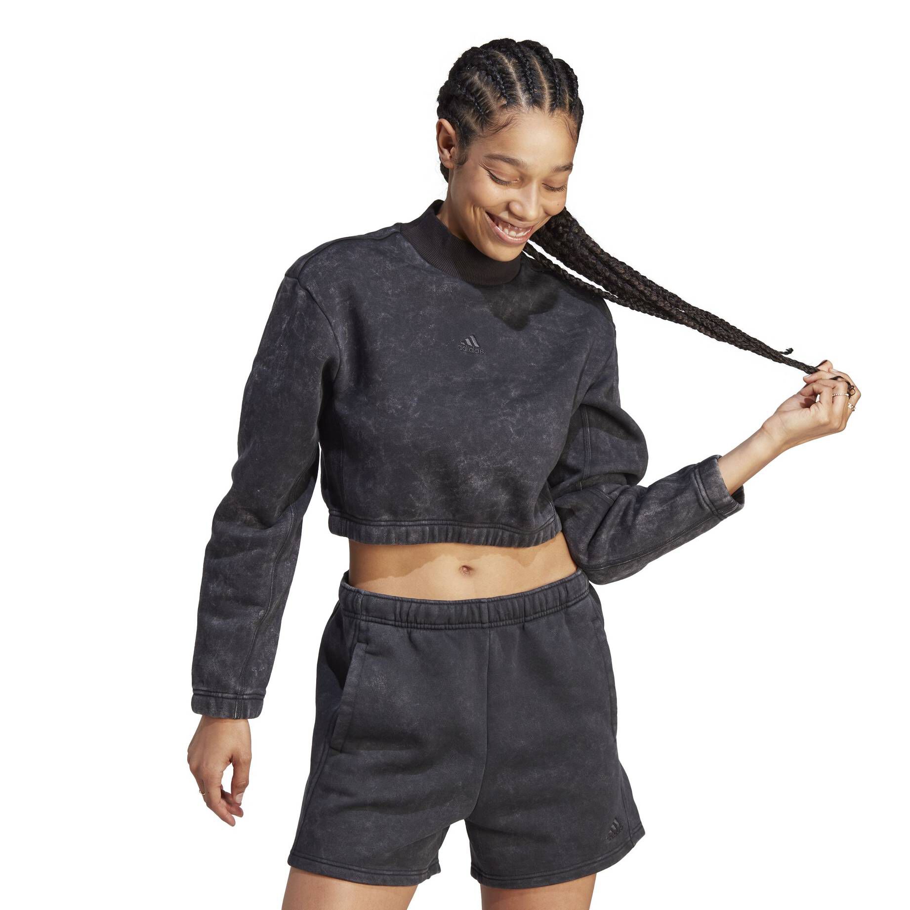 adidas Performance| Damen Sweatshirt ALL SZN FLEECE WASHED SWEATSHIRT