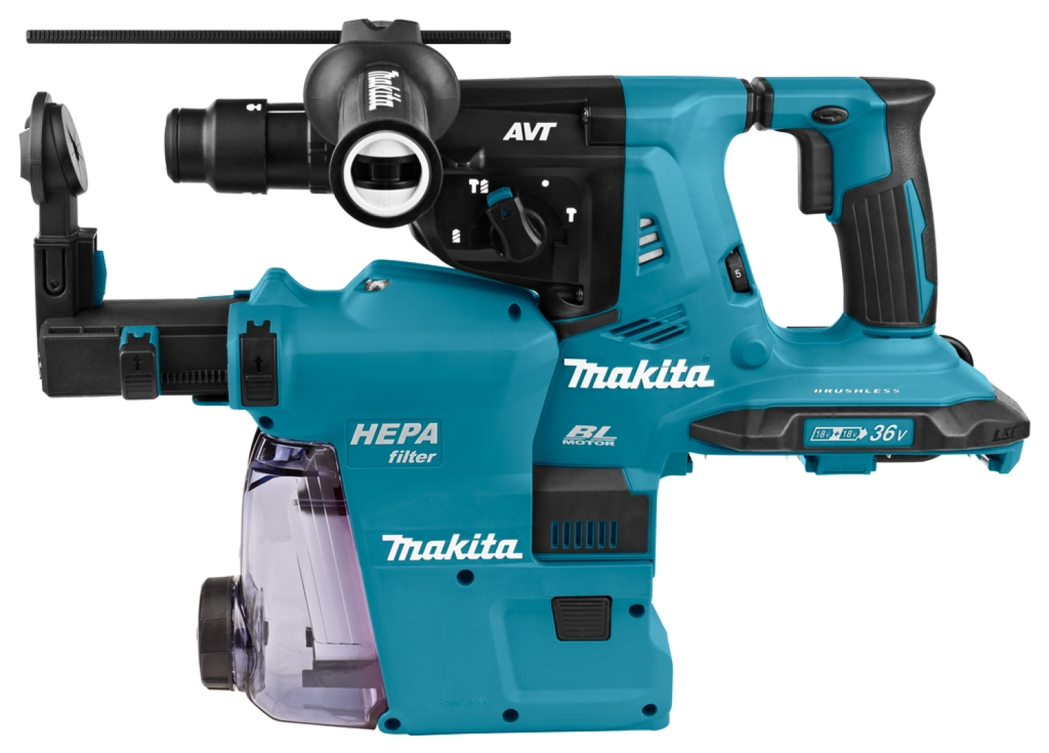 Makita DHR281ZWJ 36V (2x18V) Li-Ion Accu SDS-Plus Combihamer body in Mbox - 2,9J