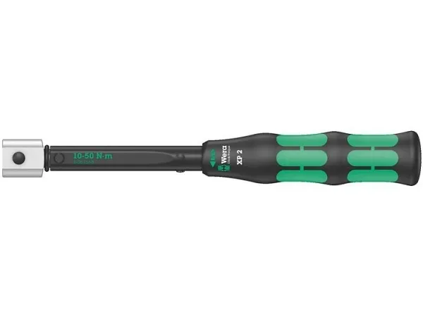 Wera Click-Torque XP 2, Klik momentnøgle, Ft-lb, Nm, Mekanisk, 10 - 50 Nm, 2%, Sort, Grøn