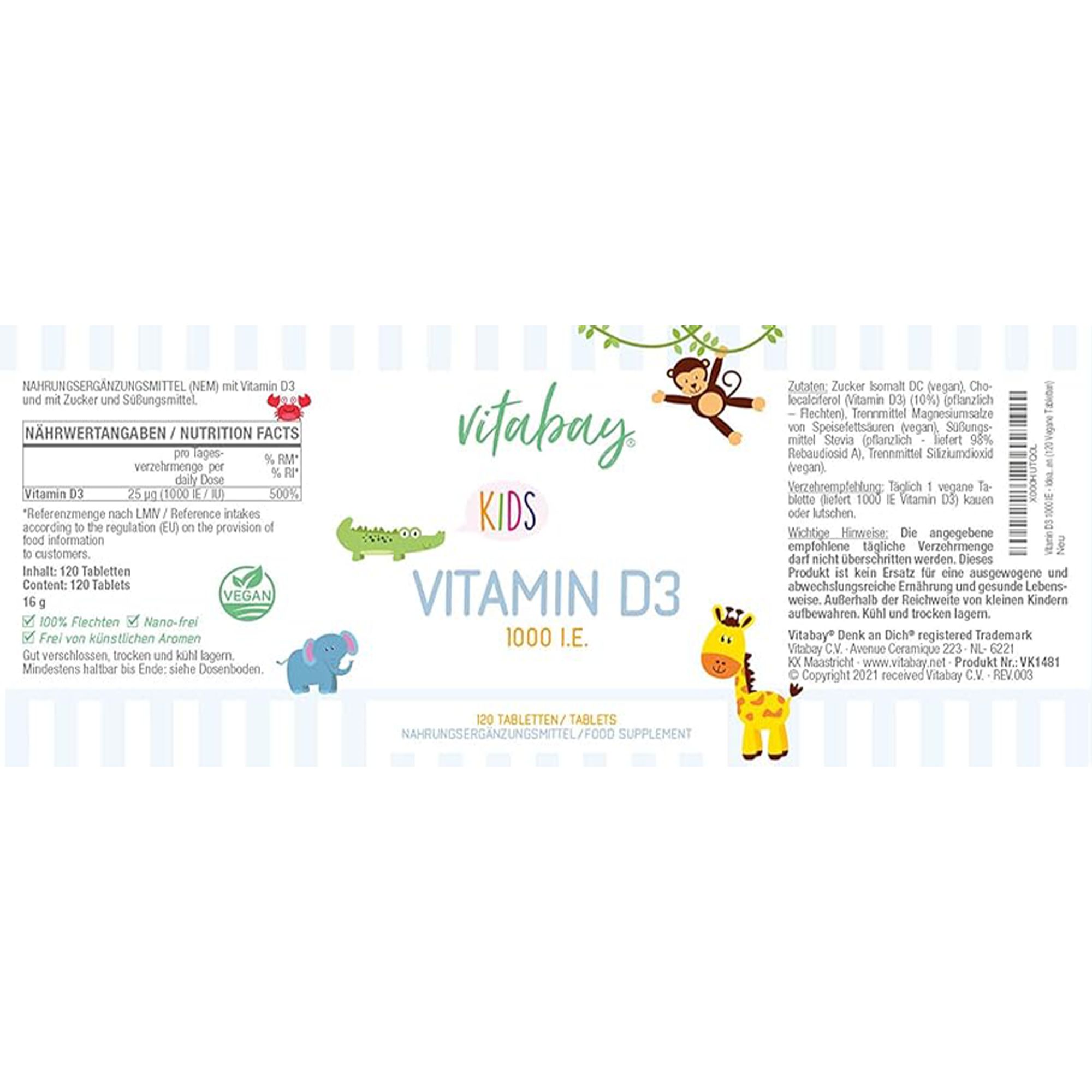 Vitabay Kids Vitamin D3 1000 IE