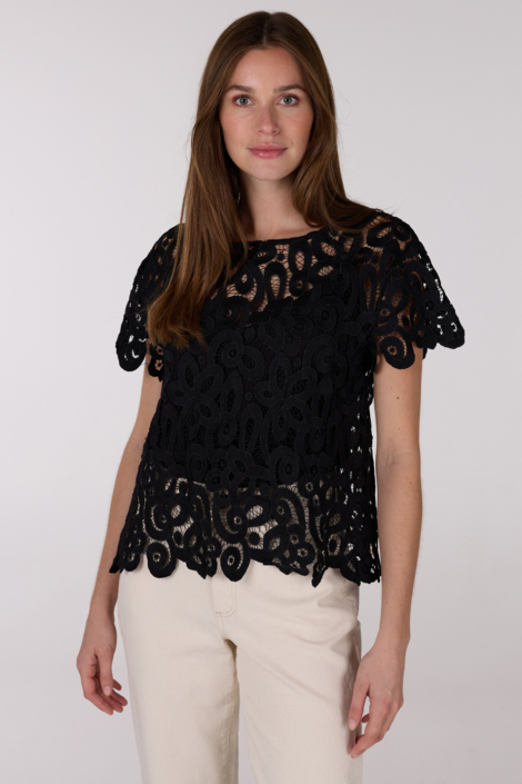 Juffrouw Jansen zwarte dames blouse