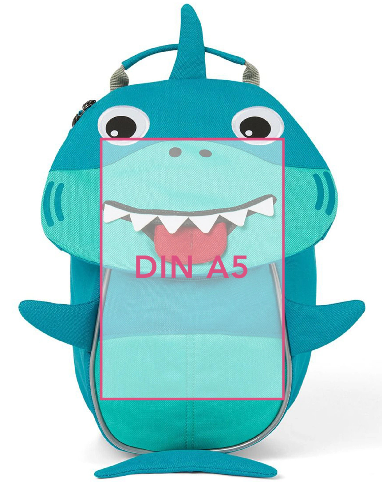 Kinderrucksack KLEINER FREUND – HAI (17x25x11) in türkis