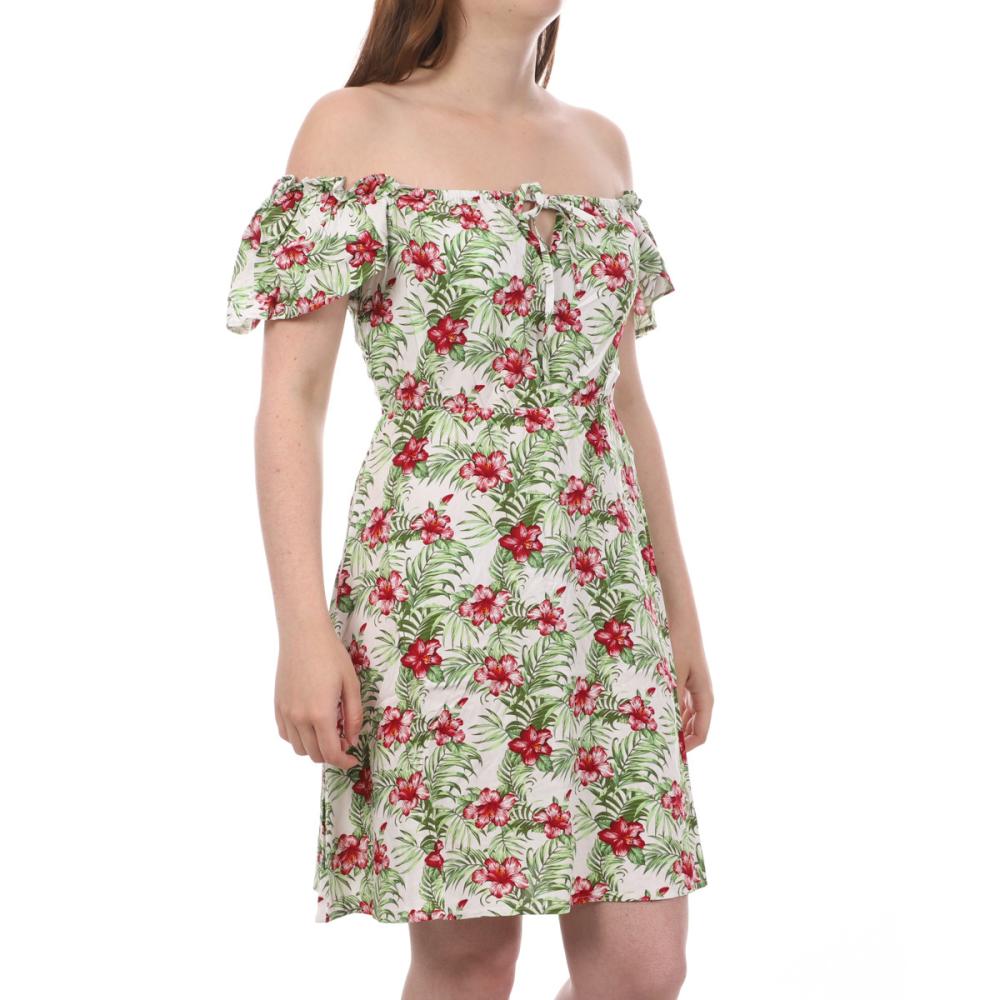 Vero Moda Robe Blanche/Verte Femme Vero Moda Easy
