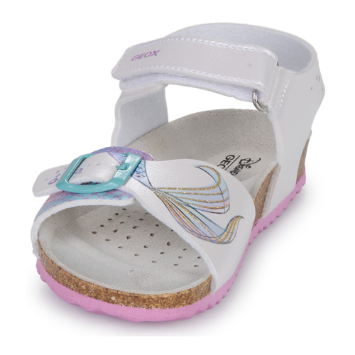 Geox - J ADRIEL GIRL - Blanc / Argenté / Rose