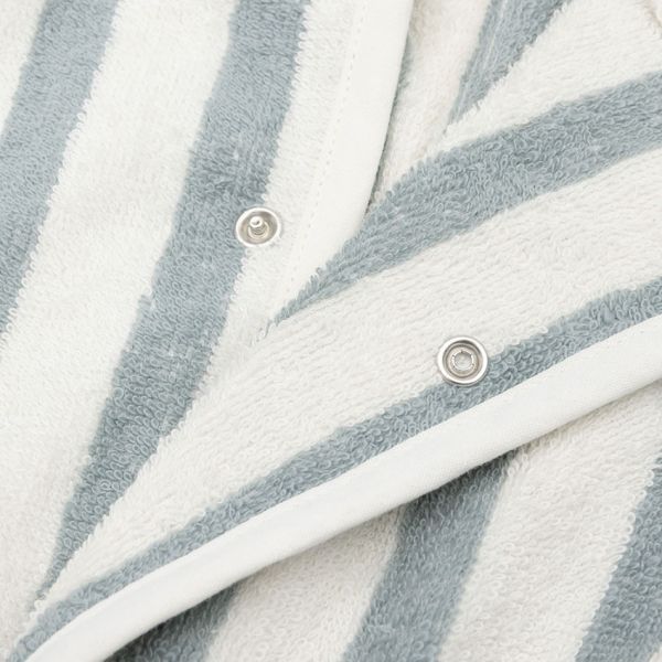 Jollein Badjas - Stripe Terry - Sea Green - Maat 1-2 jaar - GOTS