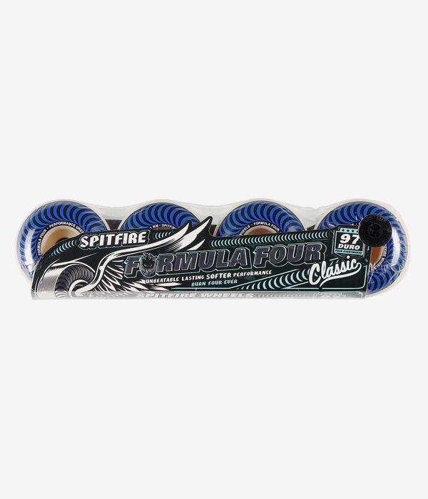 Spitfire Formula Four Classic Rollen (natural blue) 56 mm 97A 4er Pack