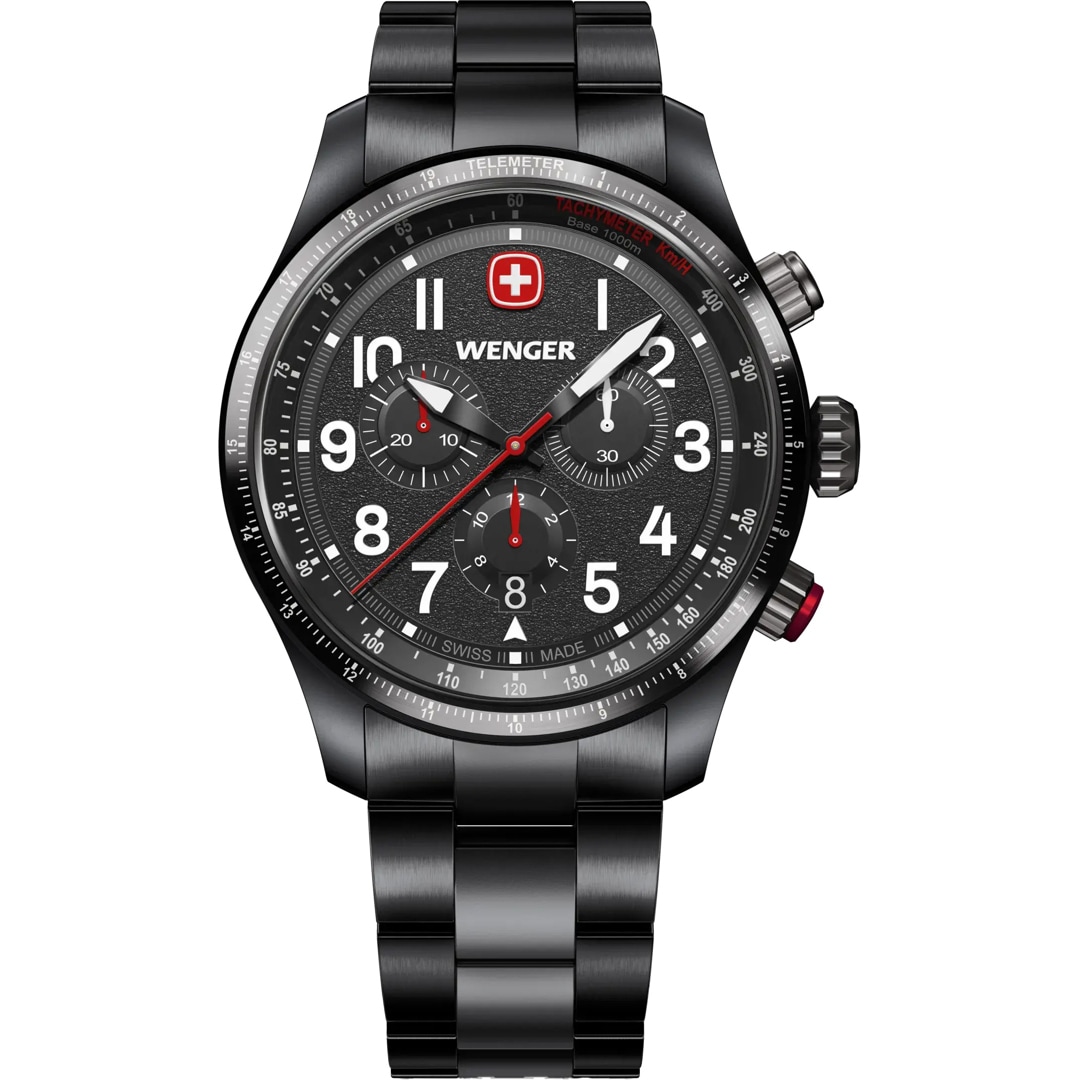 Wenger Terragraph Chrono Schwarz Ø 43mm