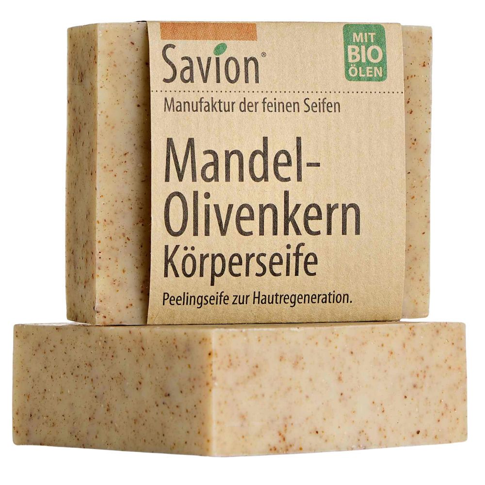 Savion Mandel-Olivenkern Körperseife und Peelingseife