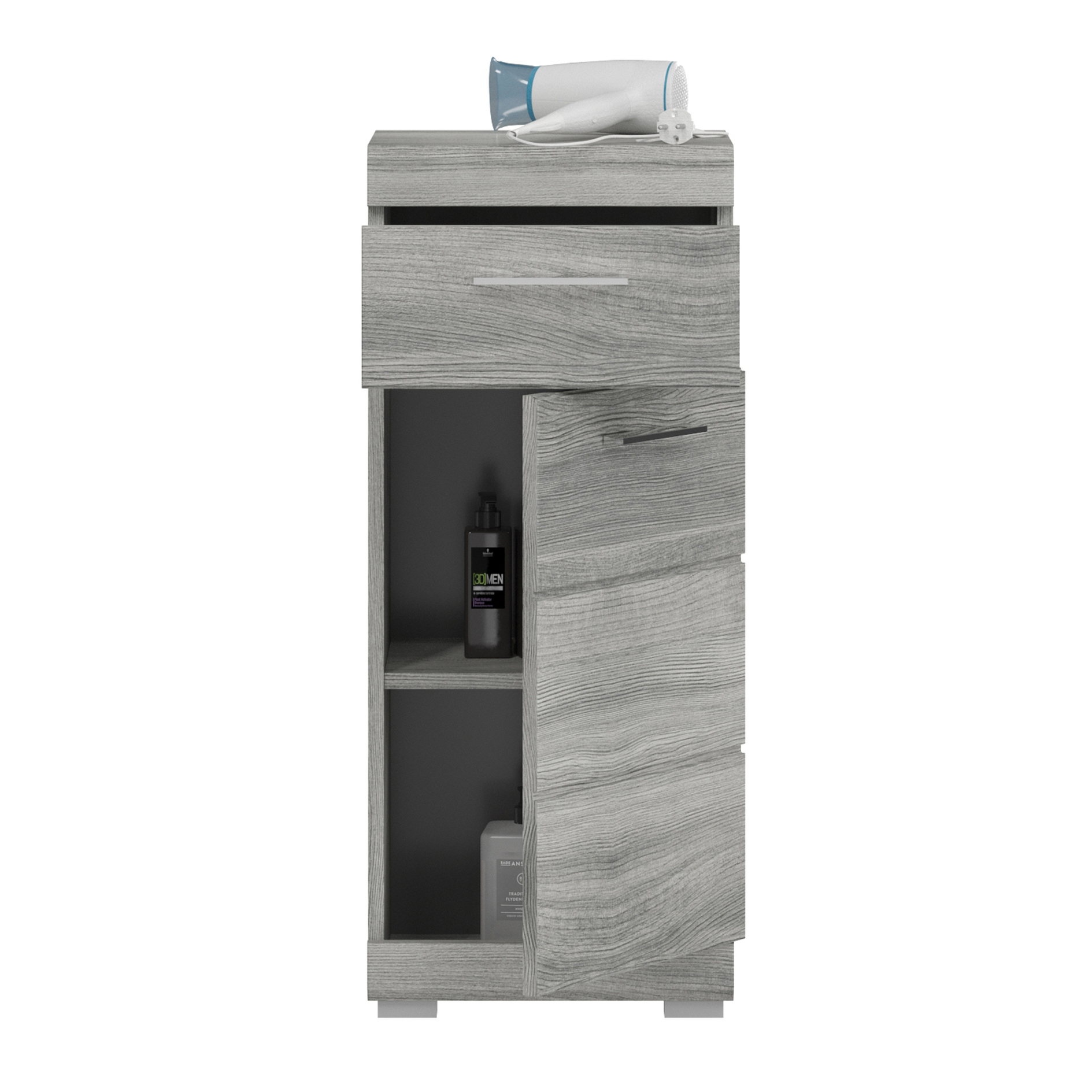 Highboard SOUL - Rauchsilber - 37 cm breit