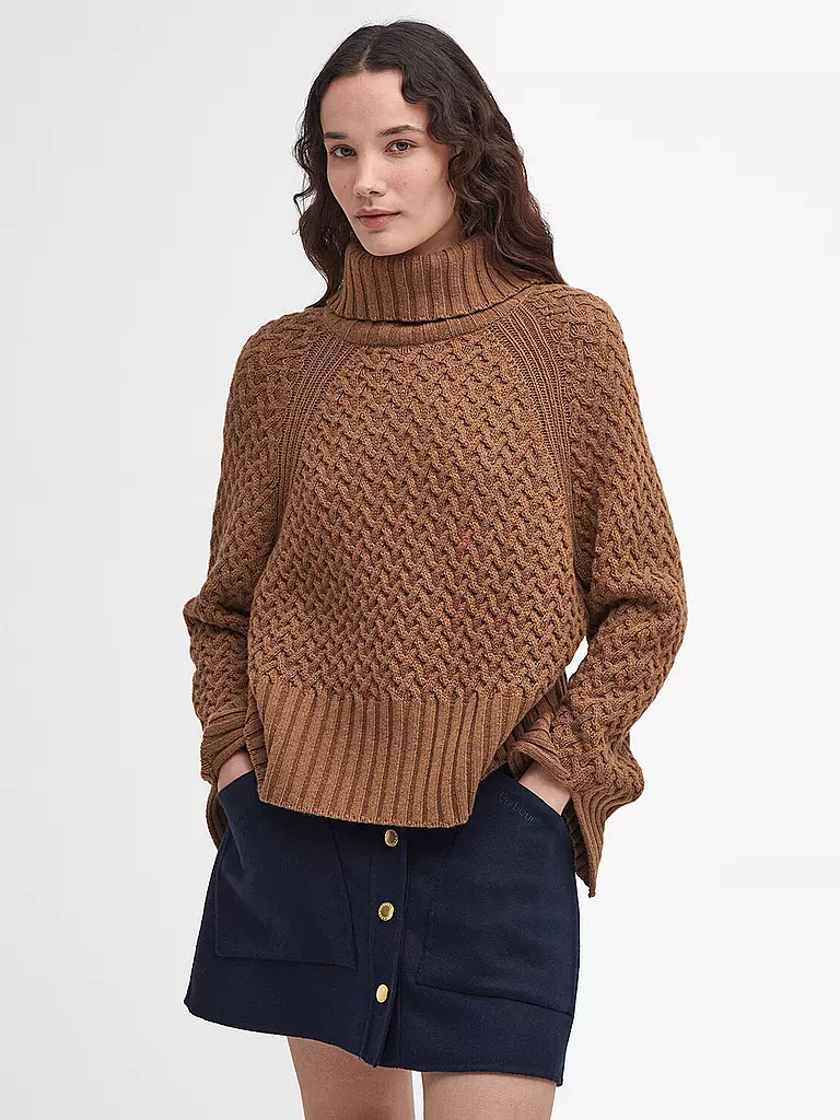 BARBOUR Rollkragenpullover MALTON camel