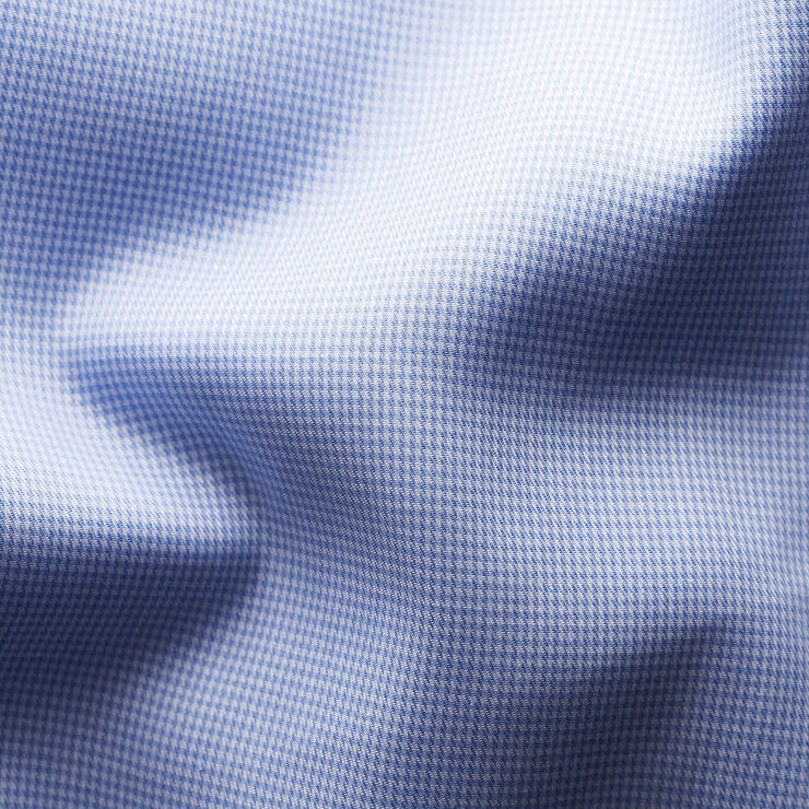 ETON Light Blue Hounds Tooth Shirt Lyseblå