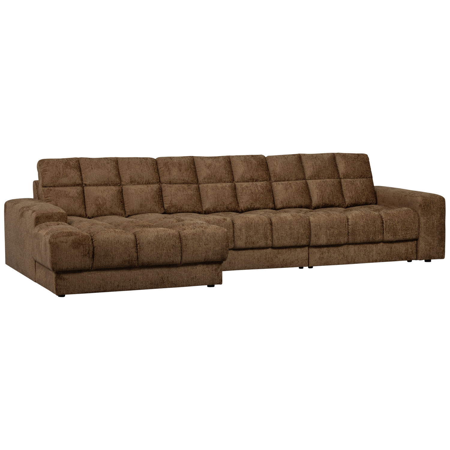 WOOOD Second Date Chaise Longue Links - Structure Velvet - Brass