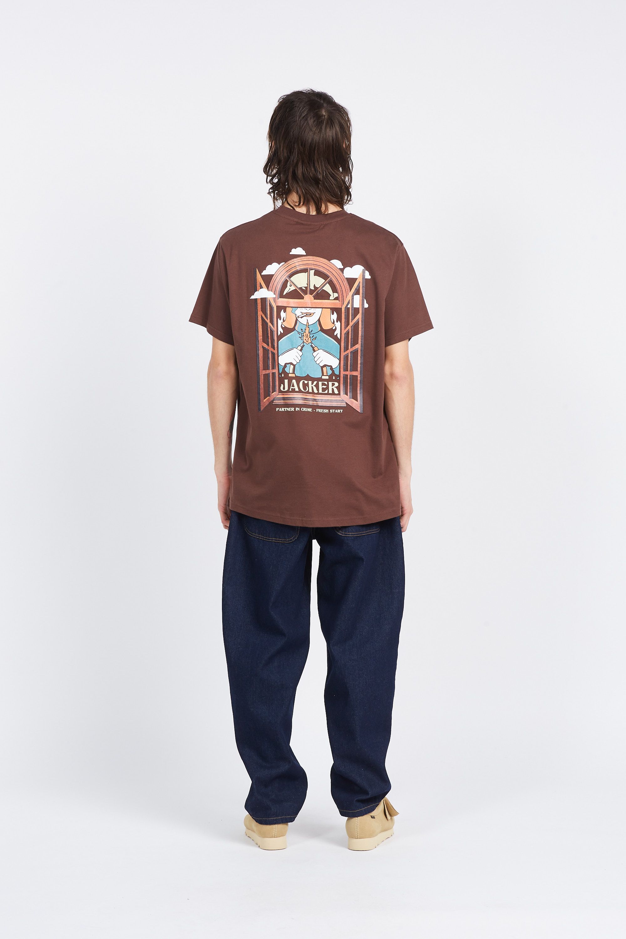 JACKER T-shirt  Fresh Start Marron