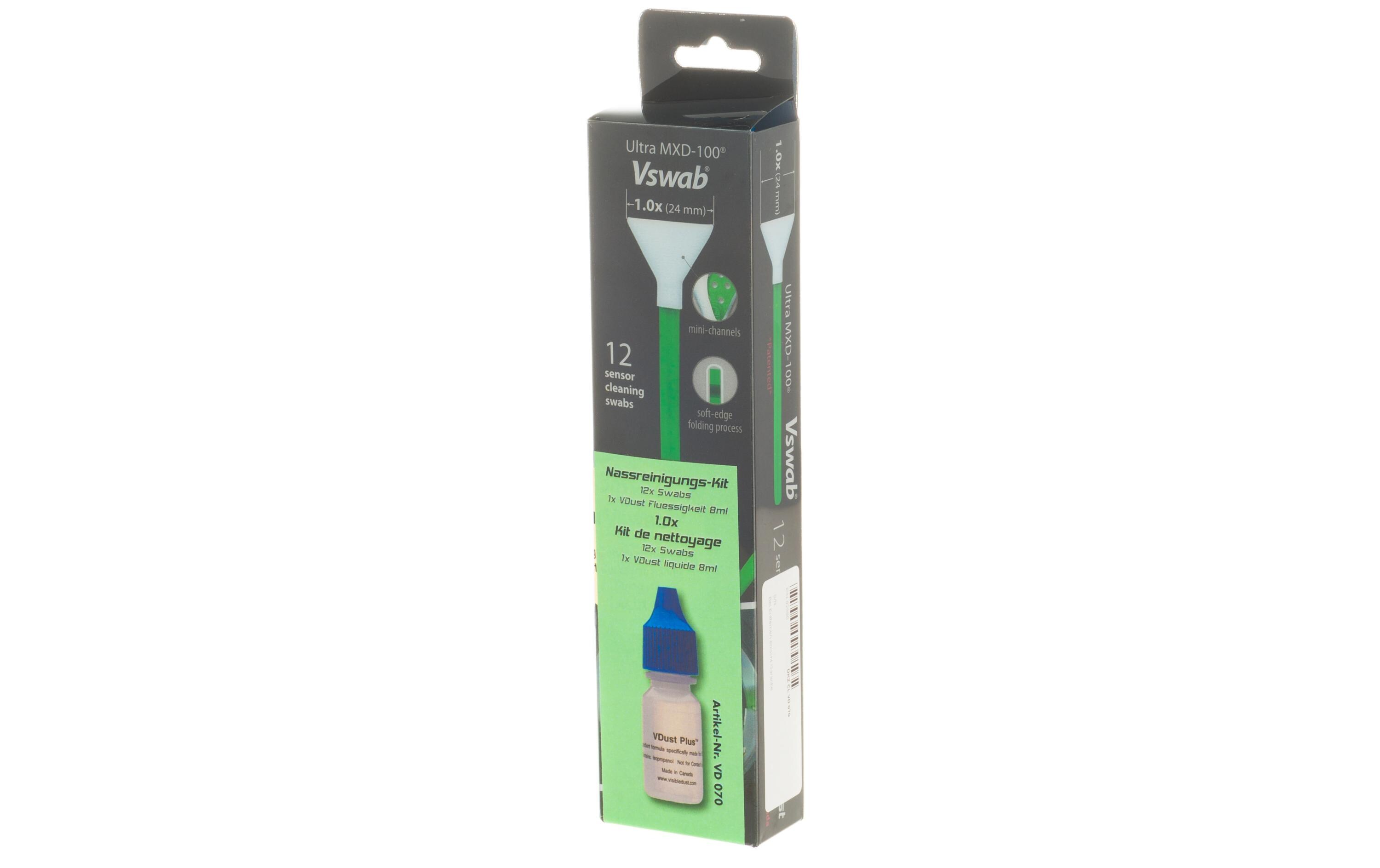 Reinigungsset Dust Swabs Green Ultra MXD-100Reinigungsstäbchen und Universal-Sensorreiniger