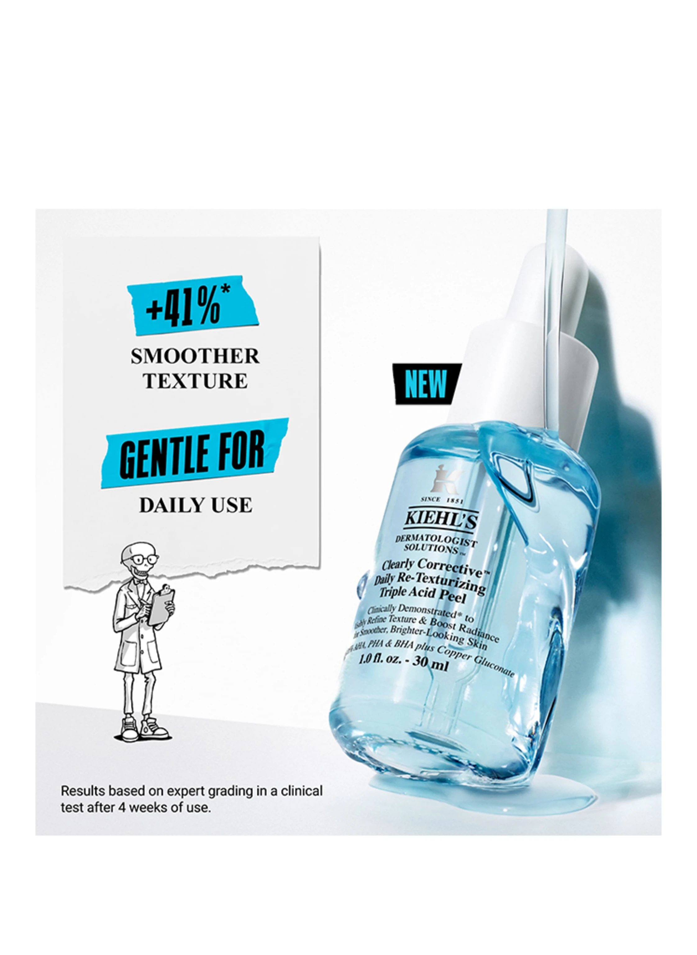 Kiehl's CLEARLY CORRECTIVE DAILY RE-TEXTURIZING TRIPLE ACID PEEL