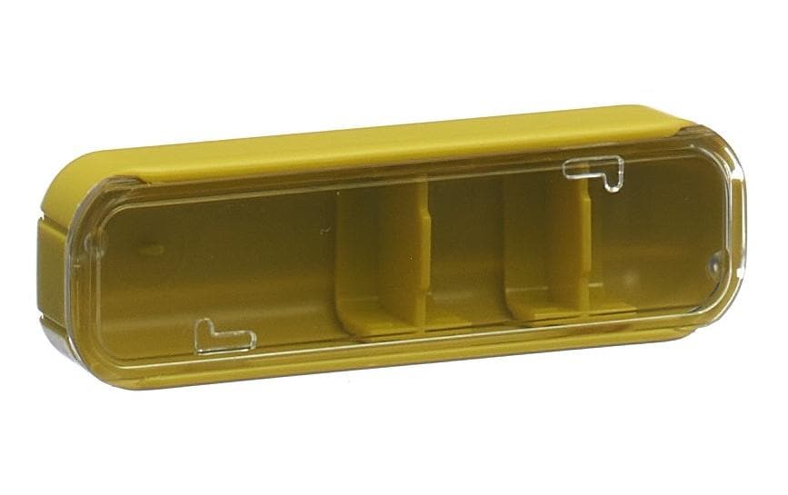 Wochenpillenspender Mini grau deutsch/französischTablettenspender klein