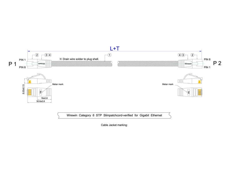 SLIM Slimpatchkabel RJ-45 - RJ-45, Cat 6, STP, 0.5 m, Blau Robustes, geschirmtes Twisted-Pair-Kabel (STP) mit Klinkenschutz