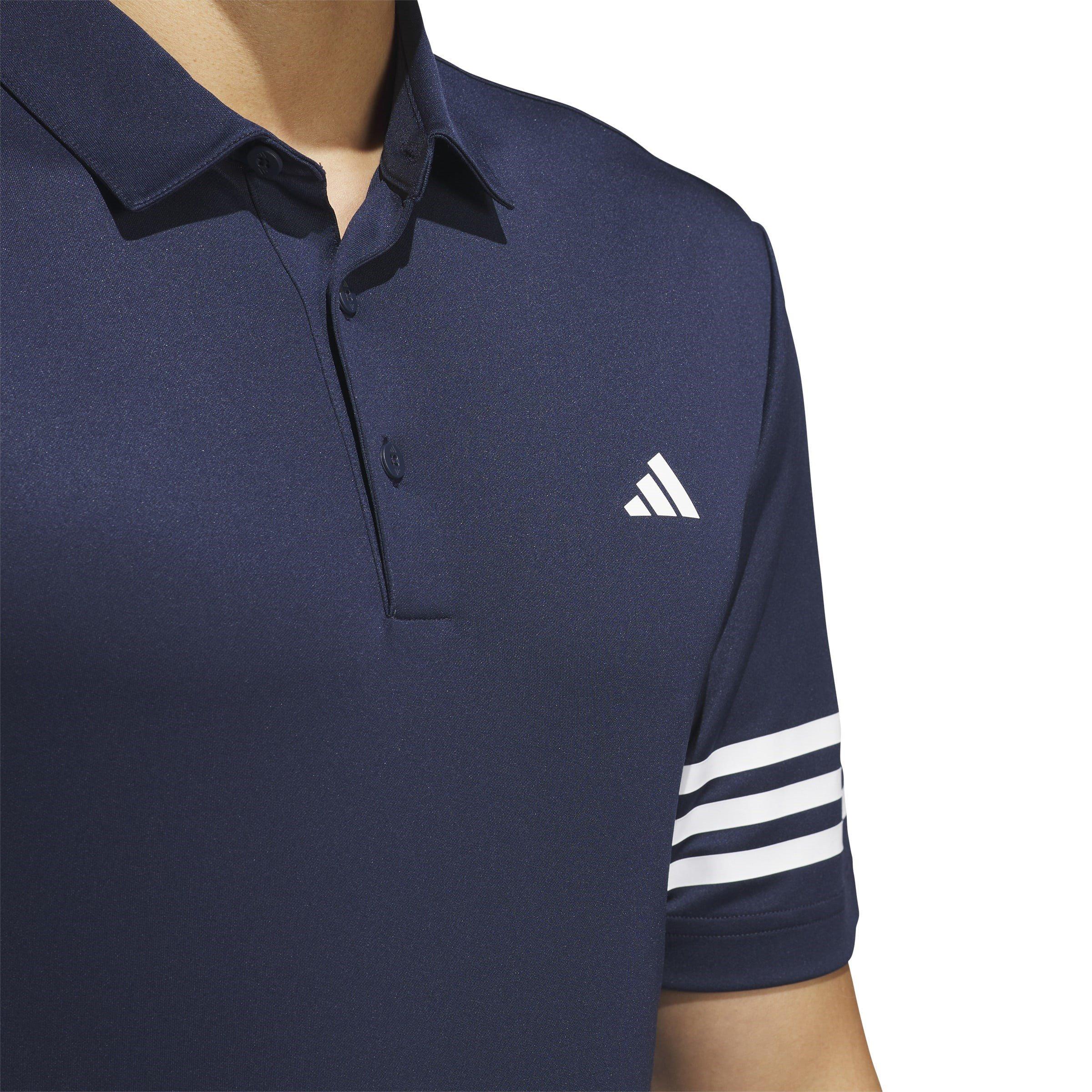 adidas 3 Stripe Polo Shirt Mens