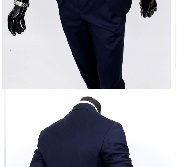 Aozora - Set: Enkelrijs blazer + vest + pantalon