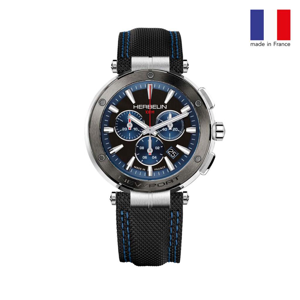 Montre Michel Herbelin Newport Noir Et Bleu