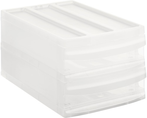 Systemix Duo M ladekast, transparant, 39,5x25,5x20,3 cm