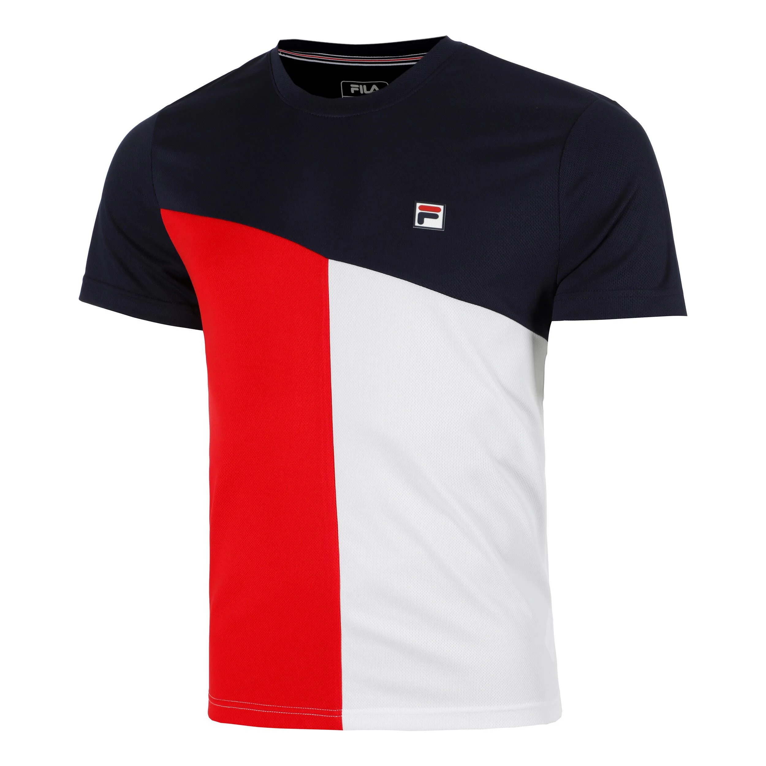 Fila Christian T-shirt Hommes - Bleu Foncé , Rouge