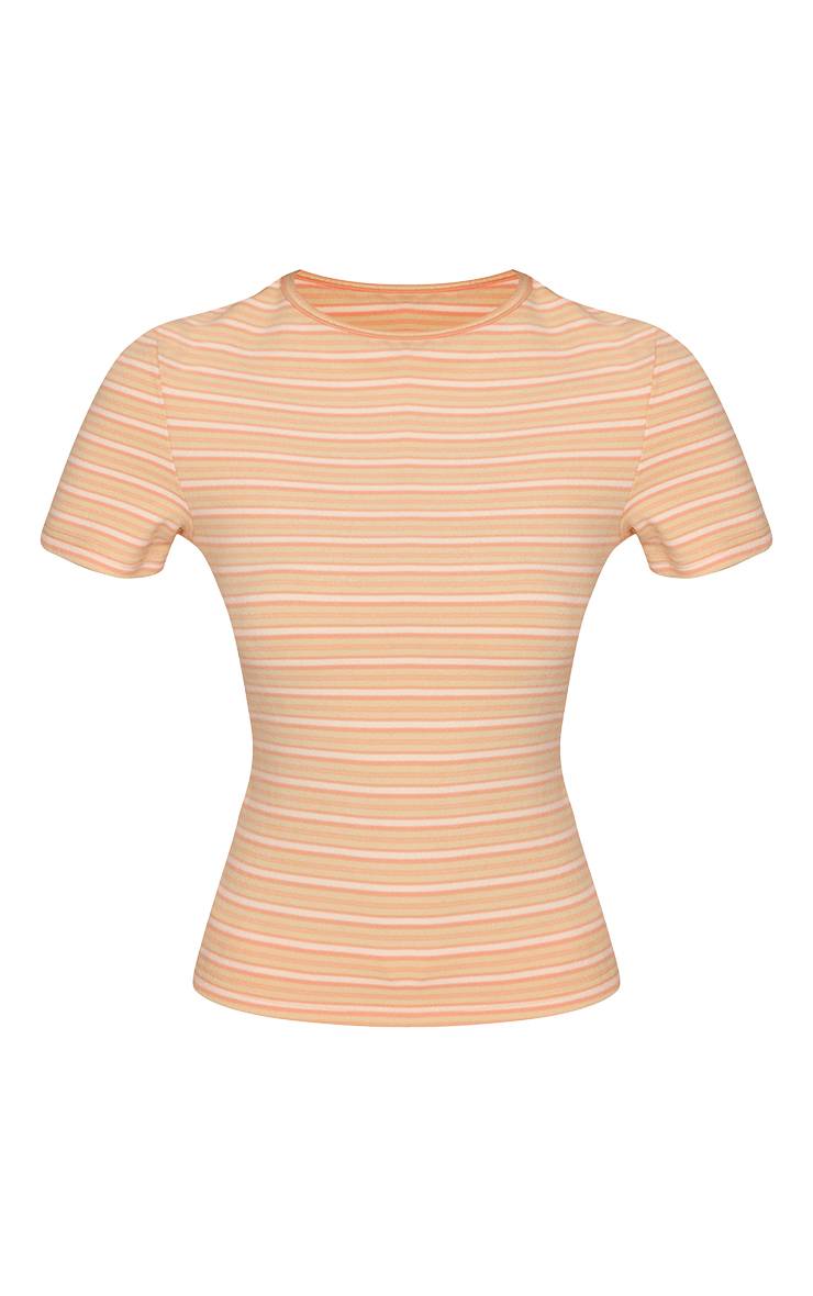 Pêche T-shirt À Manches Courtes En Molleton Doux À Rayures