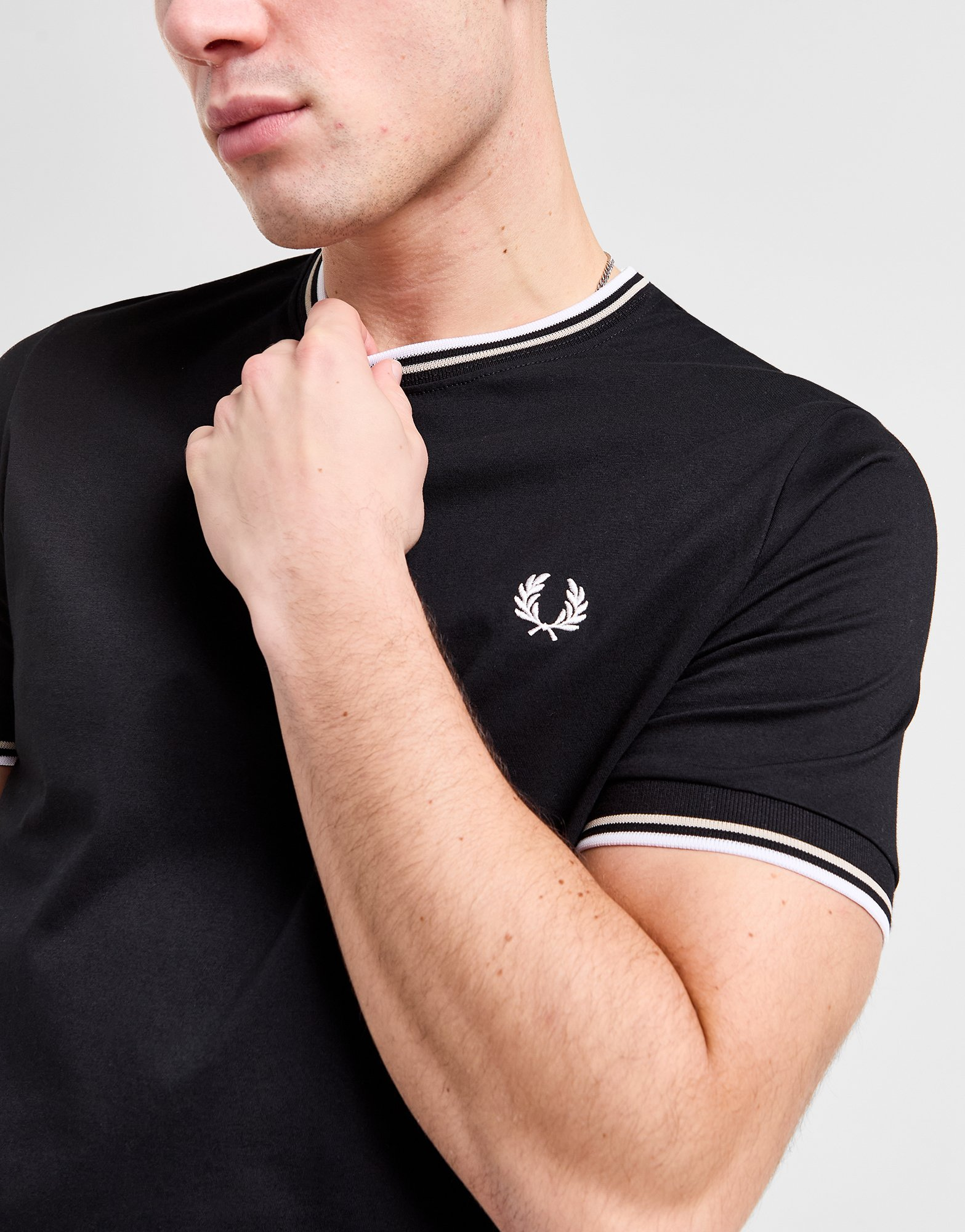 Fred Perry T-Shirt à Manches Courtes Twin Tipped Ringer Homme