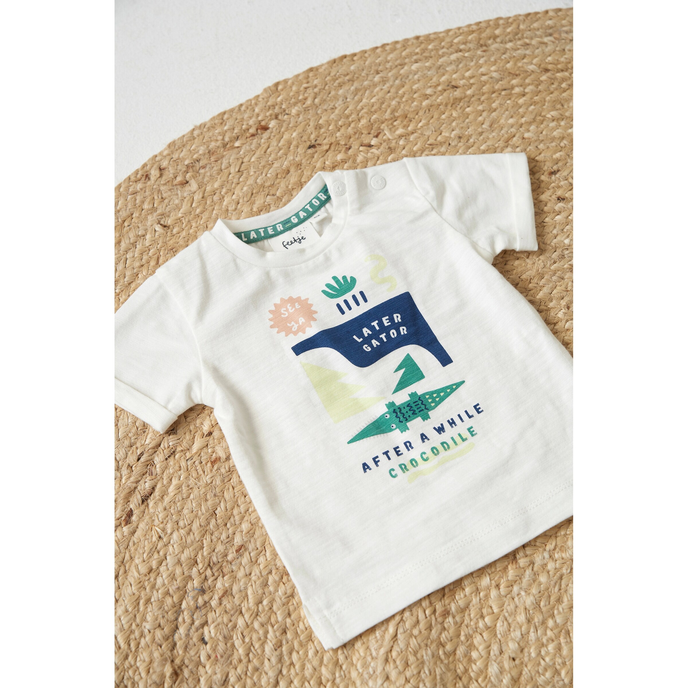 Feetje T-Shirt Krokodil natur/bunt