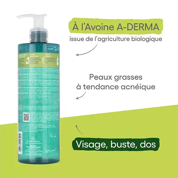 Gel de Limpeza Espumante Purificante A-Derma Biology AC 400 ml
