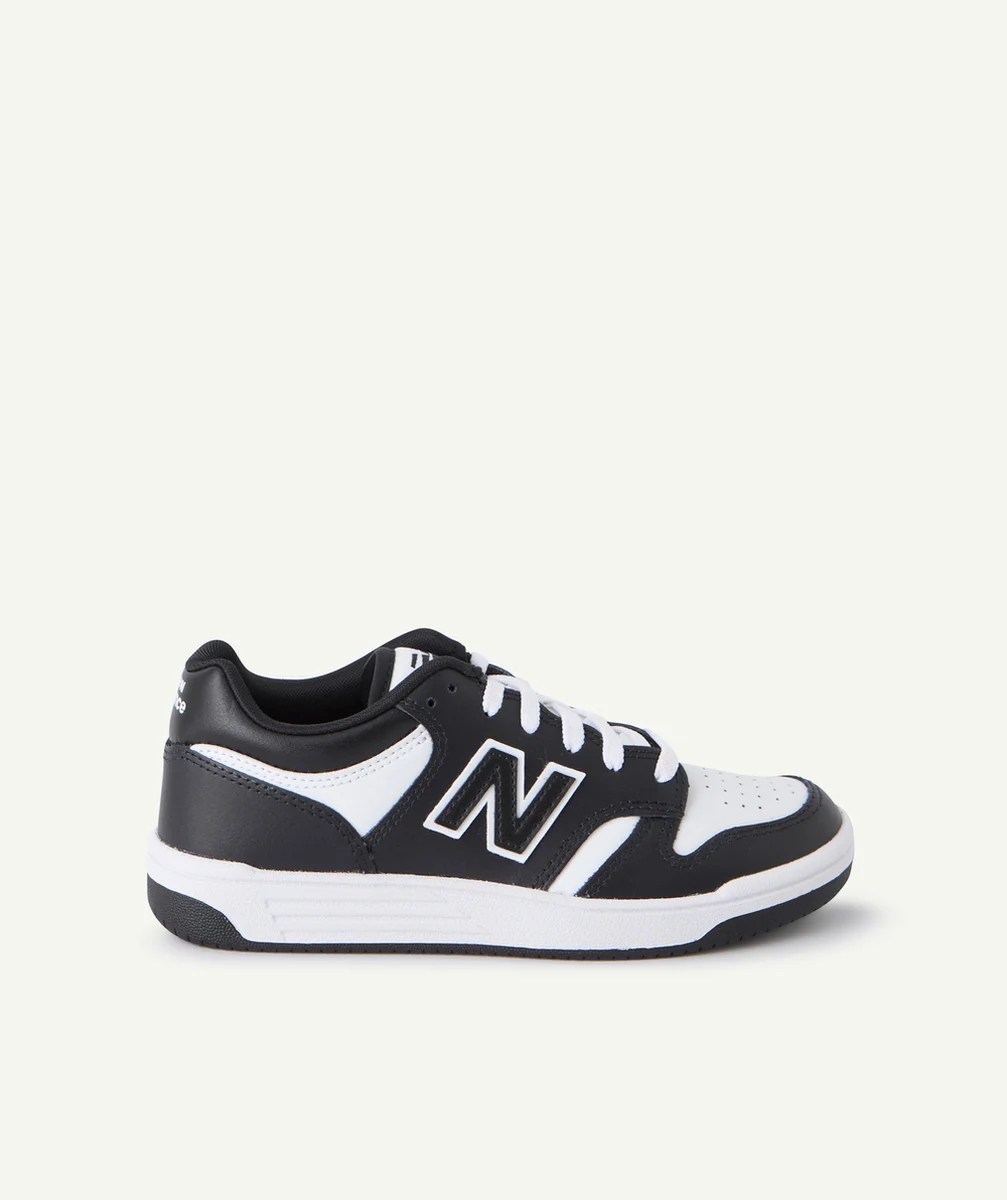 NEW BALANCEBASKETS À LACETS 480 ENFANT NOIR ET BLANC