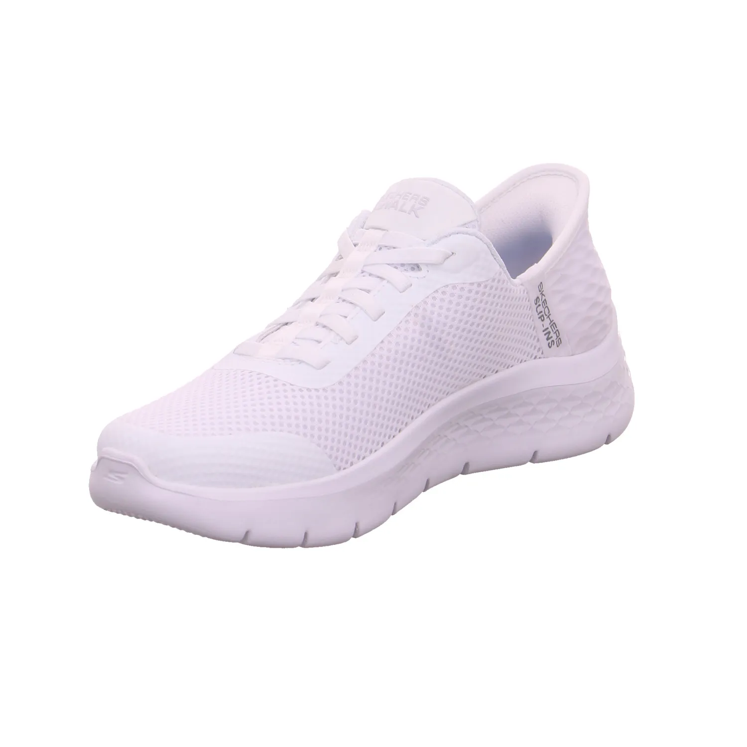 SKECHERS Sneaker Weiss Textil  mit SLIP-INS