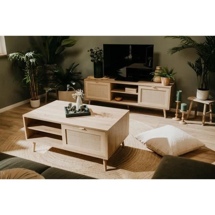 Cstore TV meubel 2 deuren 2 lades -Sonoma eiken decor - L150xD40xH52cm