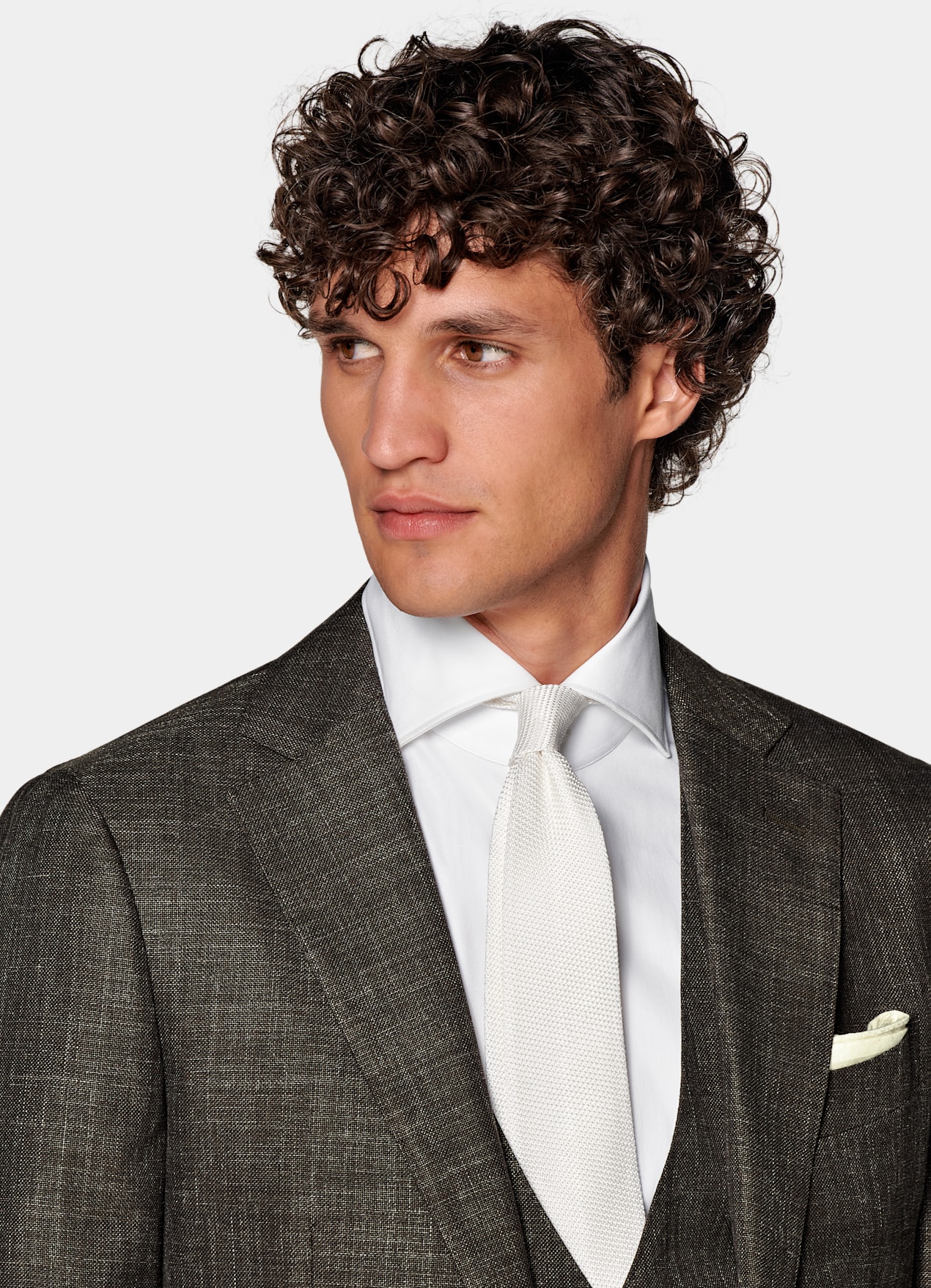Costume trois pièces Havana coupe Tailored marron foncé