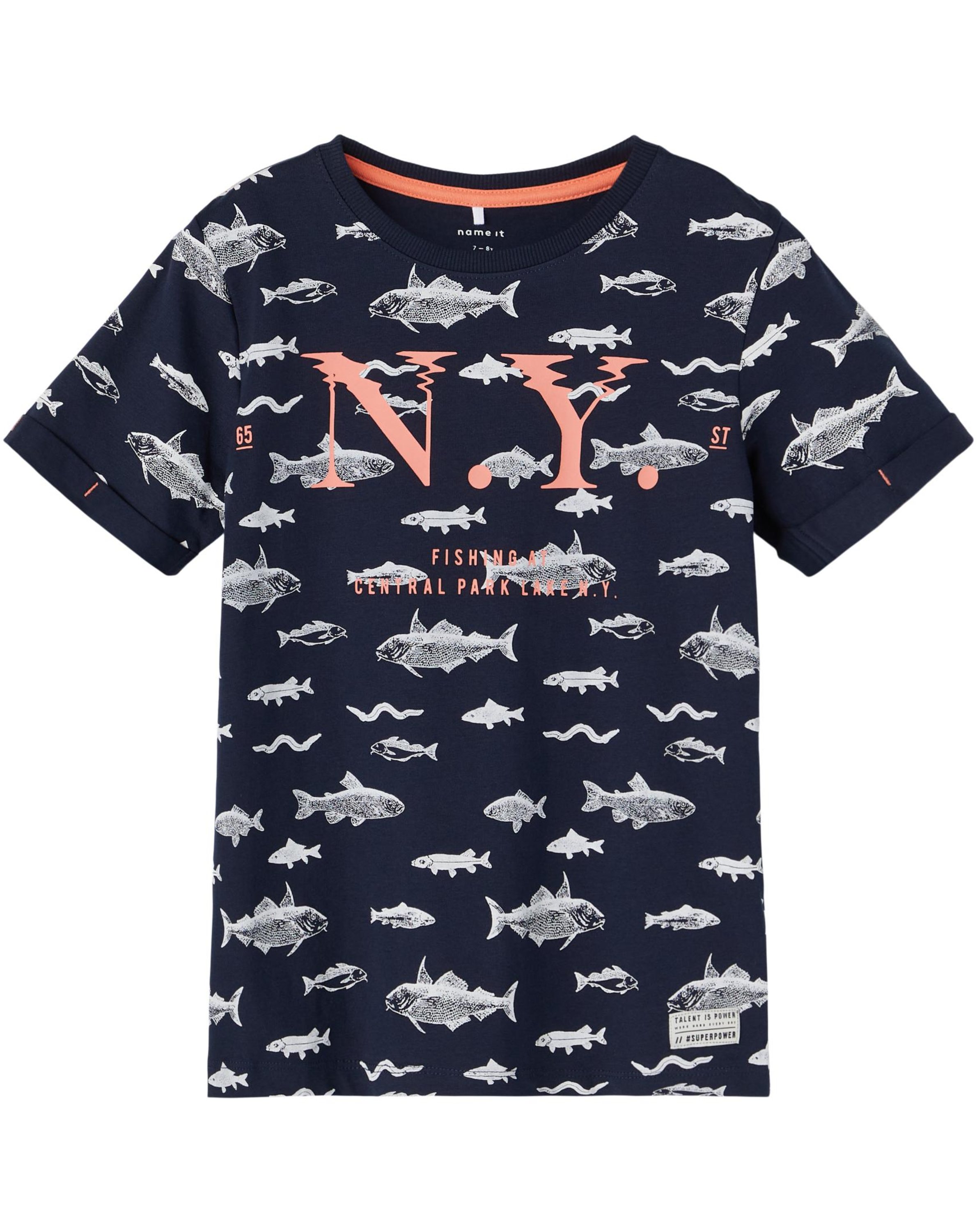 T-Shirt NKMFANDERS in dark sapphire