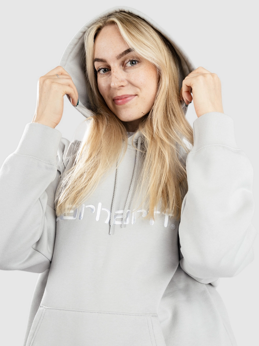 Carhartt WIP Hooded Hoodie basalt/white