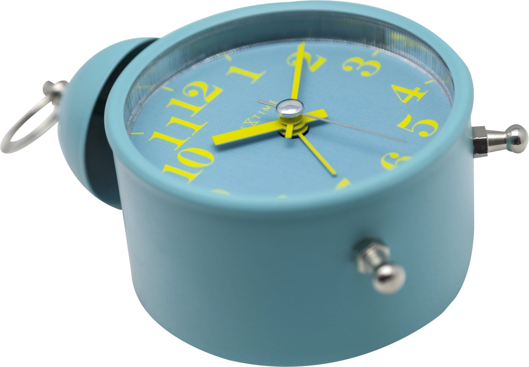 NeXtime - NeXtime - Wekker -  16 cm - Metaal - Turquoise - 'Single
