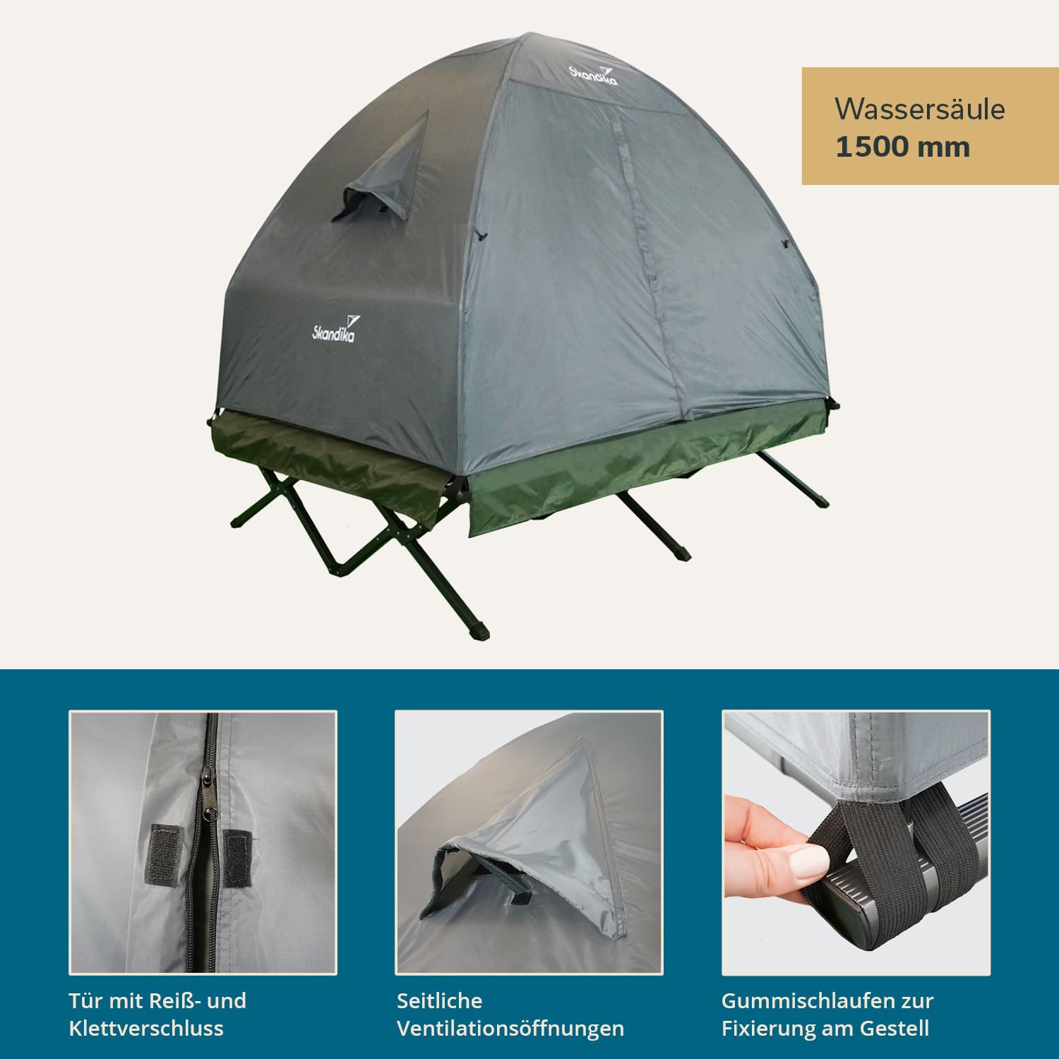 Skandika Haug tentbed regenkap