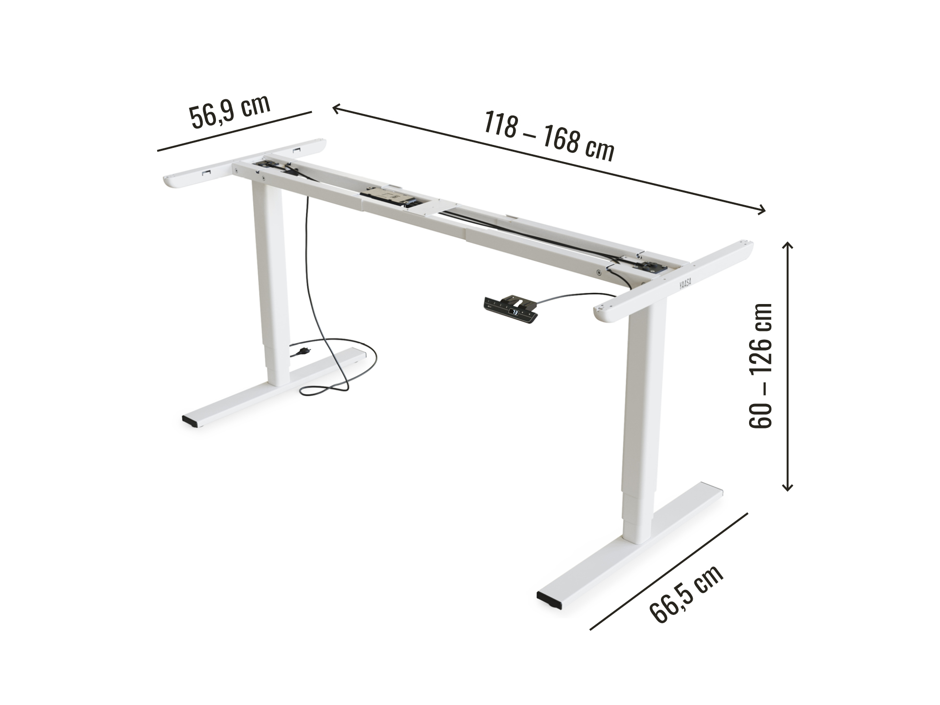 Yaasa Desk Frame - Electrically height-adjustable table frame