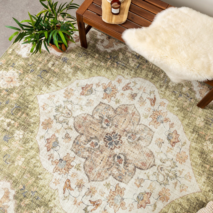 Vintage buitenkleed - Santo Mandala Groen