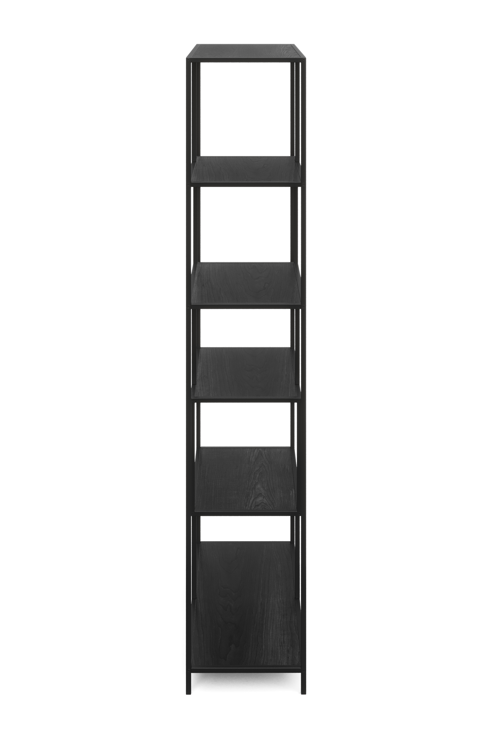 Bücherregal SEAFORD 77 x 185 cm schwarz